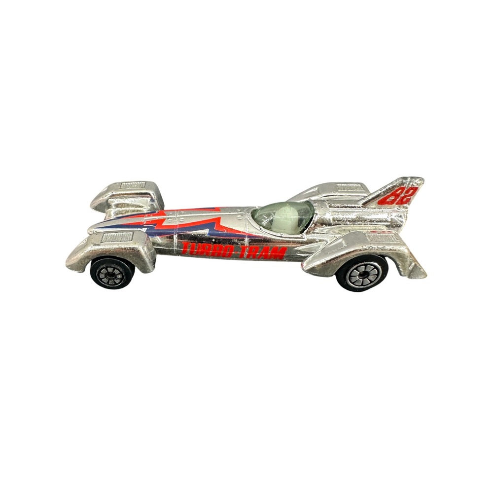 Vintage 1980 Kenner Fast 111s Turbo Tram Diecast Car Chrome Silver No 1027